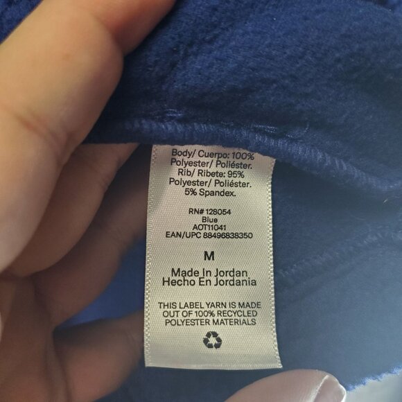 Bonobos Jacket Mens 3XL Blue Fielder Hooded Fleece Quarter-Zip Pullover - Picture 3 of 9